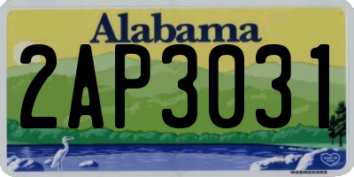 AL license plate 2AP3031