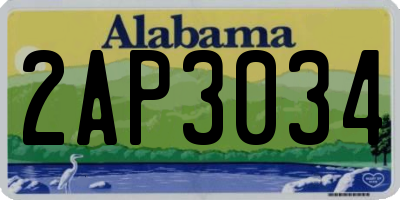 AL license plate 2AP3034