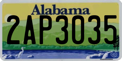 AL license plate 2AP3035