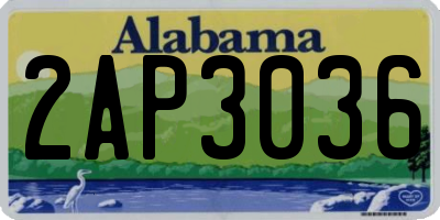 AL license plate 2AP3036