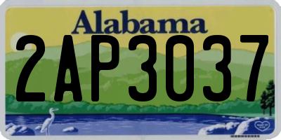 AL license plate 2AP3037
