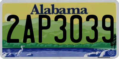 AL license plate 2AP3039