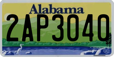 AL license plate 2AP3040