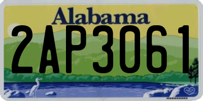 AL license plate 2AP3061