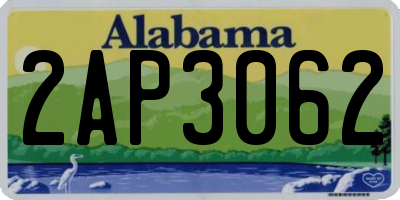 AL license plate 2AP3062
