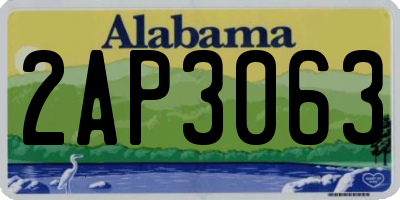 AL license plate 2AP3063