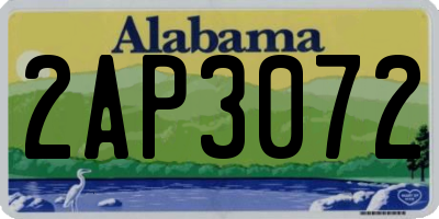 AL license plate 2AP3072