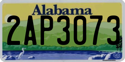AL license plate 2AP3073