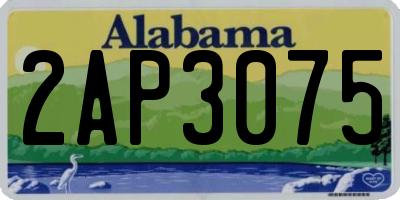 AL license plate 2AP3075