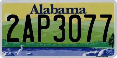AL license plate 2AP3077