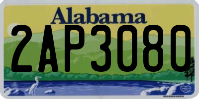 AL license plate 2AP3080