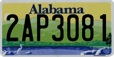 AL license plate 2AP3081