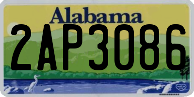 AL license plate 2AP3086