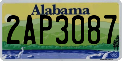 AL license plate 2AP3087