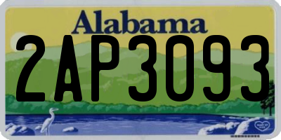 AL license plate 2AP3093