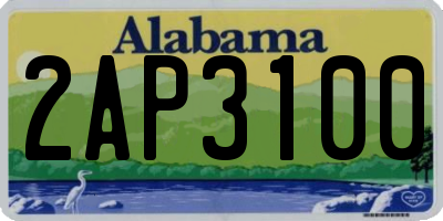 AL license plate 2AP3100