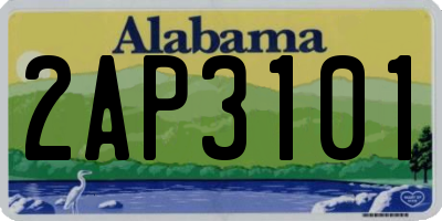 AL license plate 2AP3101