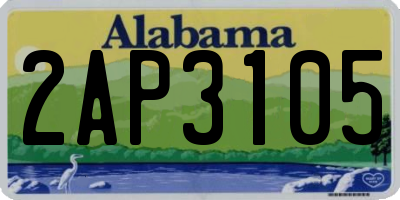 AL license plate 2AP3105