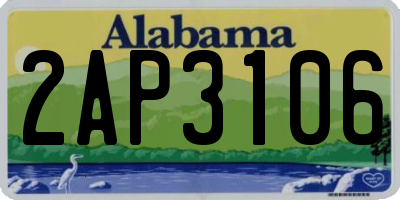 AL license plate 2AP3106