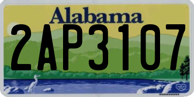 AL license plate 2AP3107