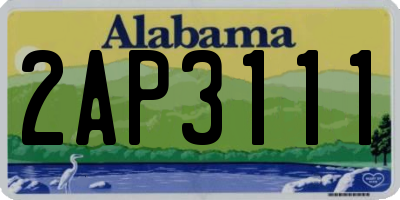 AL license plate 2AP3111