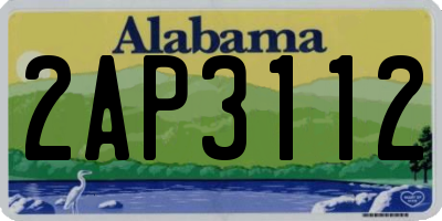 AL license plate 2AP3112
