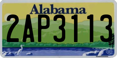 AL license plate 2AP3113