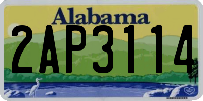 AL license plate 2AP3114