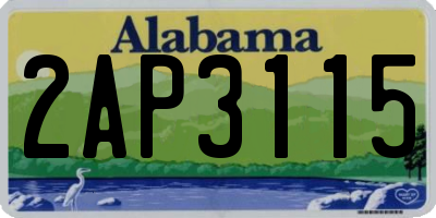 AL license plate 2AP3115