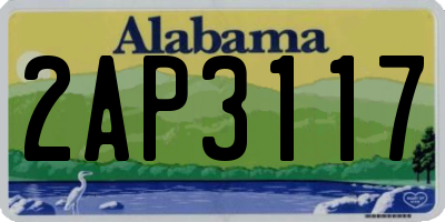 AL license plate 2AP3117