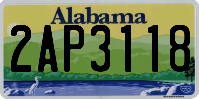 AL license plate 2AP3118