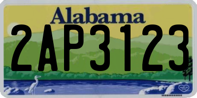 AL license plate 2AP3123