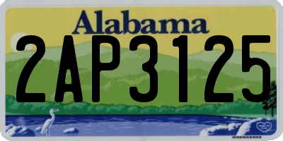 AL license plate 2AP3125