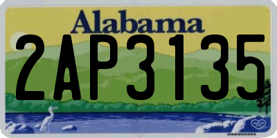 AL license plate 2AP3135