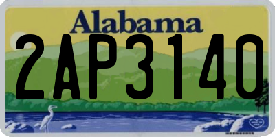 AL license plate 2AP3140