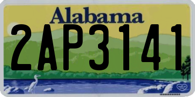AL license plate 2AP3141