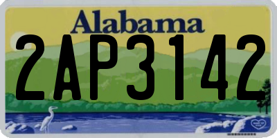 AL license plate 2AP3142