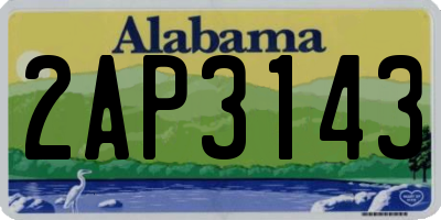 AL license plate 2AP3143