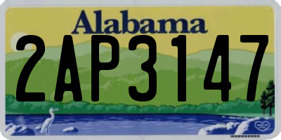 AL license plate 2AP3147