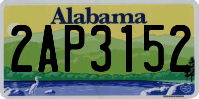 AL license plate 2AP3152