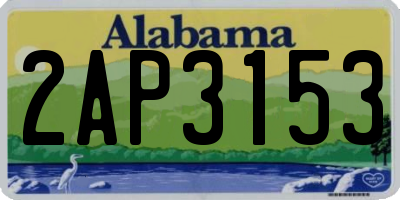 AL license plate 2AP3153