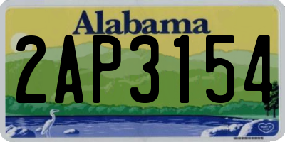 AL license plate 2AP3154
