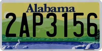 AL license plate 2AP3156