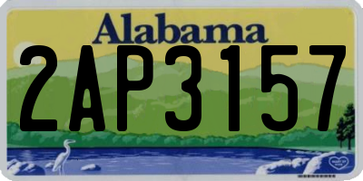 AL license plate 2AP3157