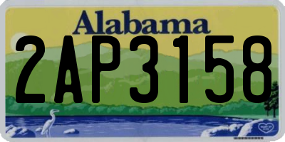 AL license plate 2AP3158