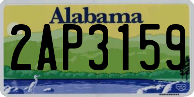 AL license plate 2AP3159