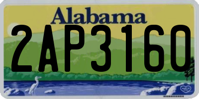AL license plate 2AP3160