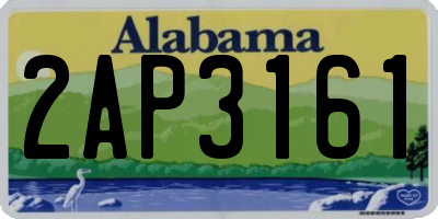 AL license plate 2AP3161