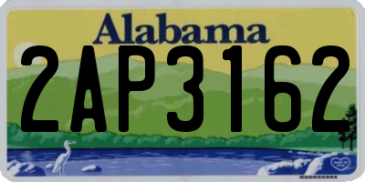 AL license plate 2AP3162