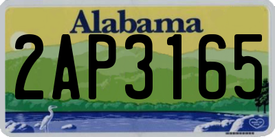 AL license plate 2AP3165